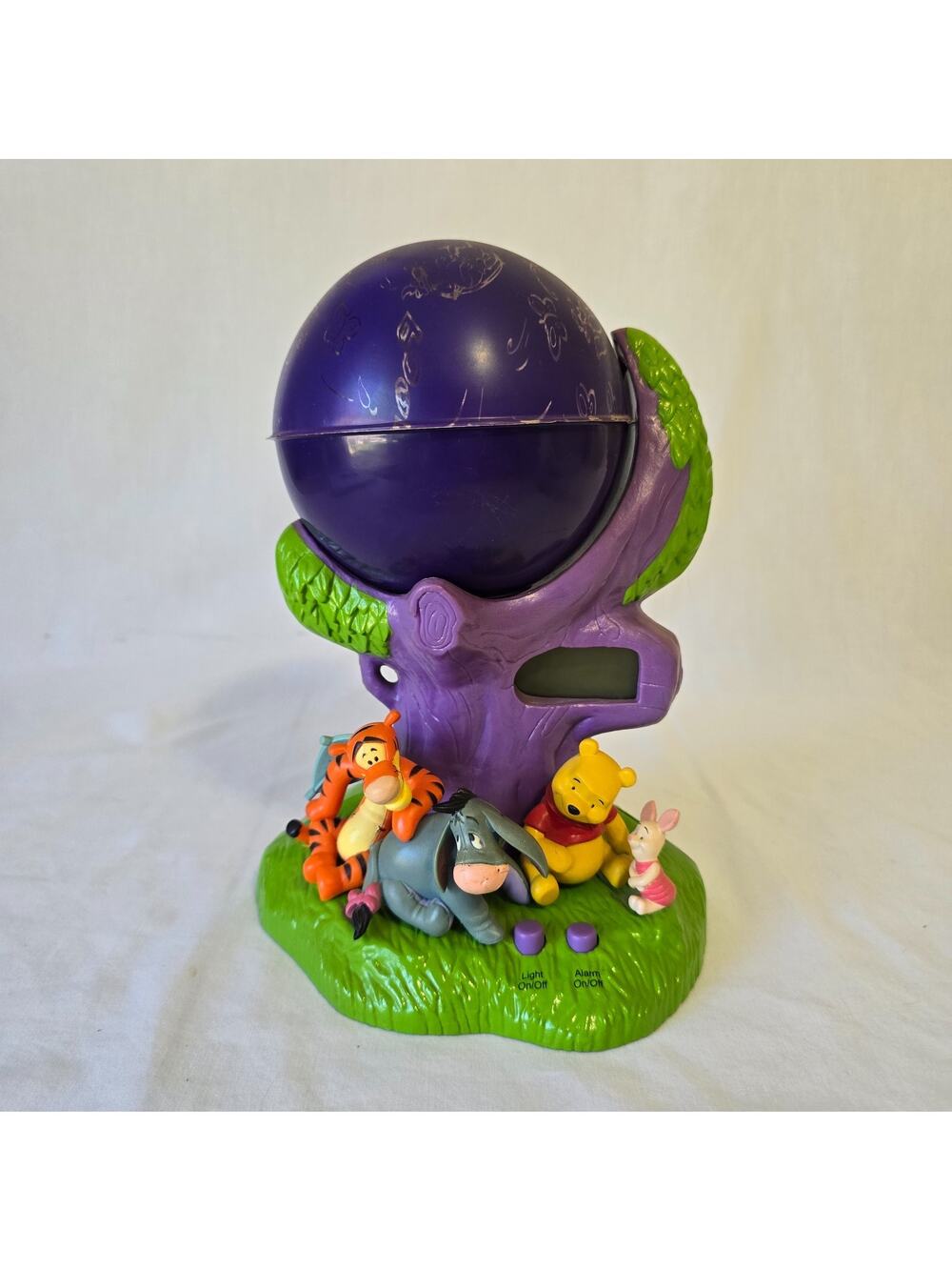 Disney Winnie the Pooh Friends Oak Tree Globe Alarm Clock Colorful Alarm Works*